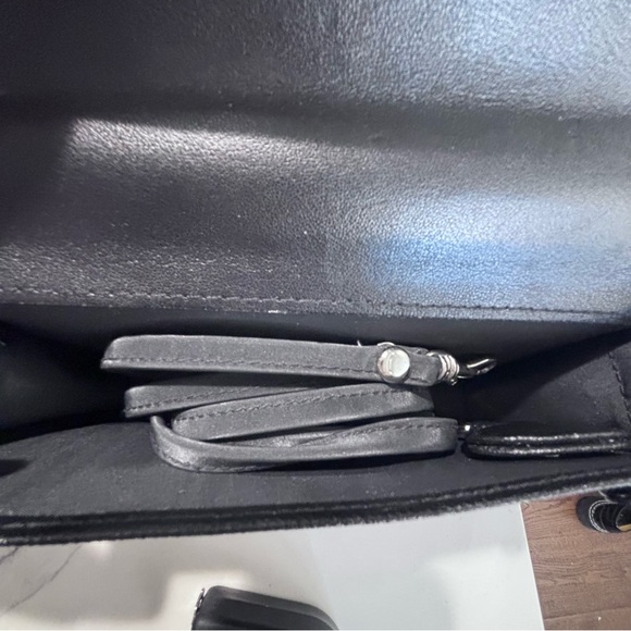 BUXTON Leather Crossbody Wallet Bag Many Compartments Inner Mirror Zipper Snap - Picture 10 of 12